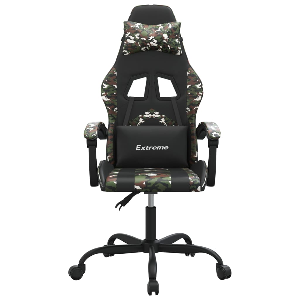 Chaise de jeu pivotante Noir et camouflage Similicuir - XIOS