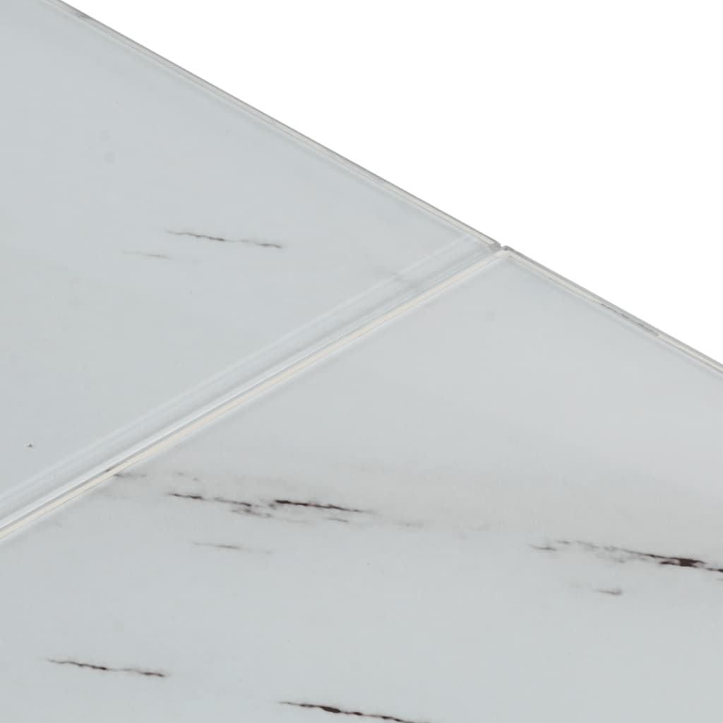 Table basse argenté acier inoxydable et verre trempé - XIOS