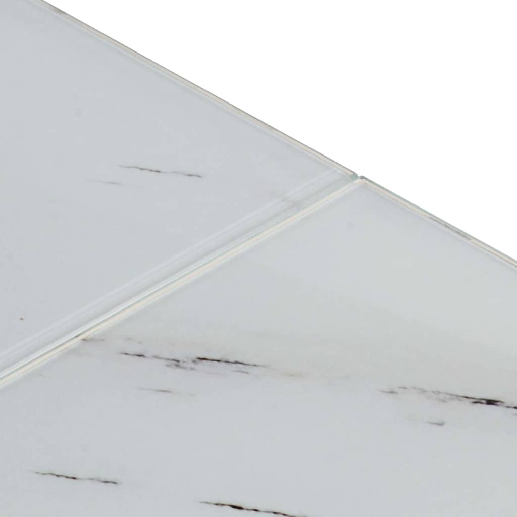 Table basse argenté acier inoxydable et verre trempé
