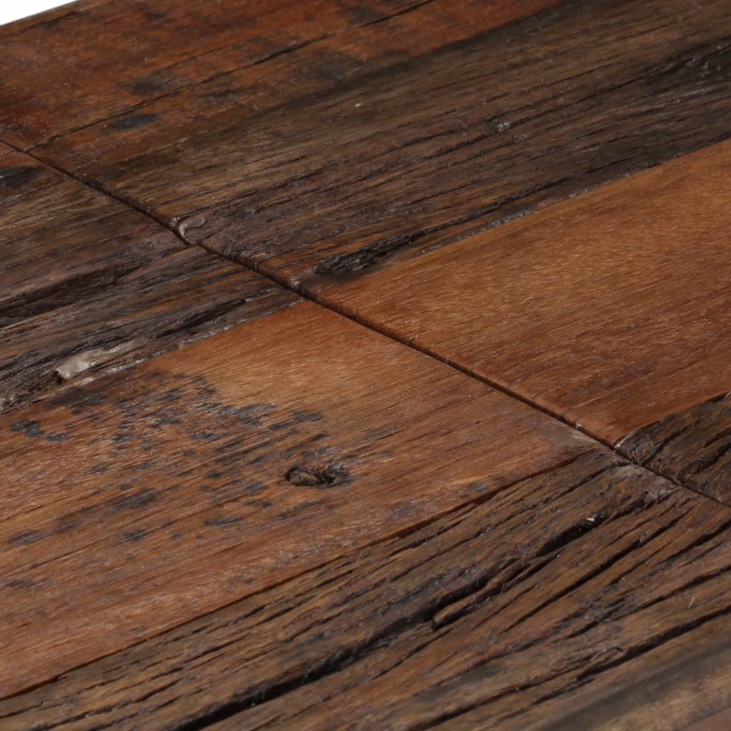 Table console argenté acier inoxydable et bois de mélèze massif - XIOS