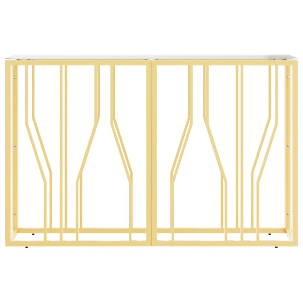 Table console 110x30x70 cm acier inoxydable et verre - XIOS