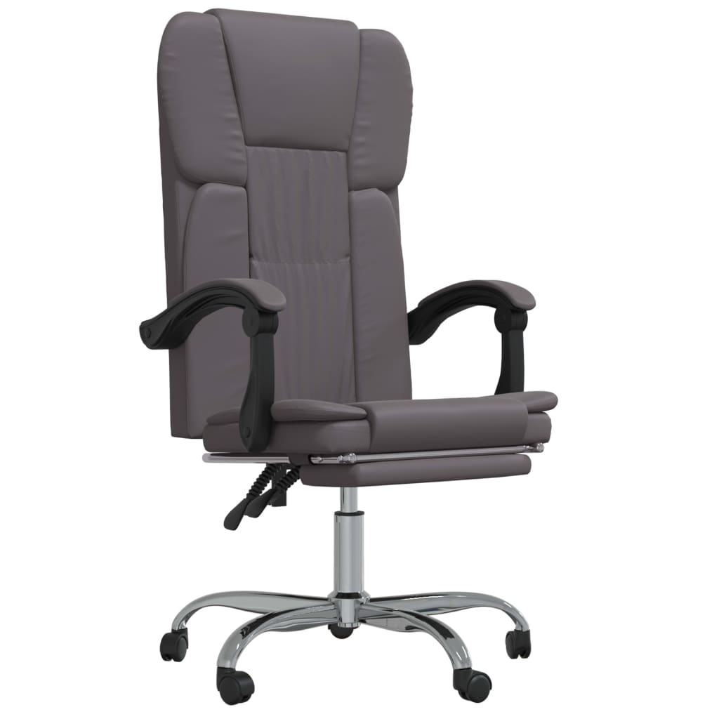 Fauteuil inclinable de bureau Gris Similicuir - XIOS