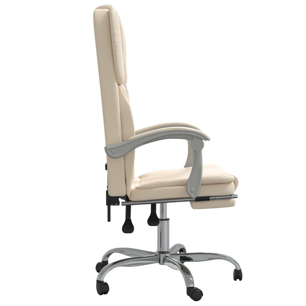 Fauteuil inclinable de bureau Crème Similicuir - XIOS