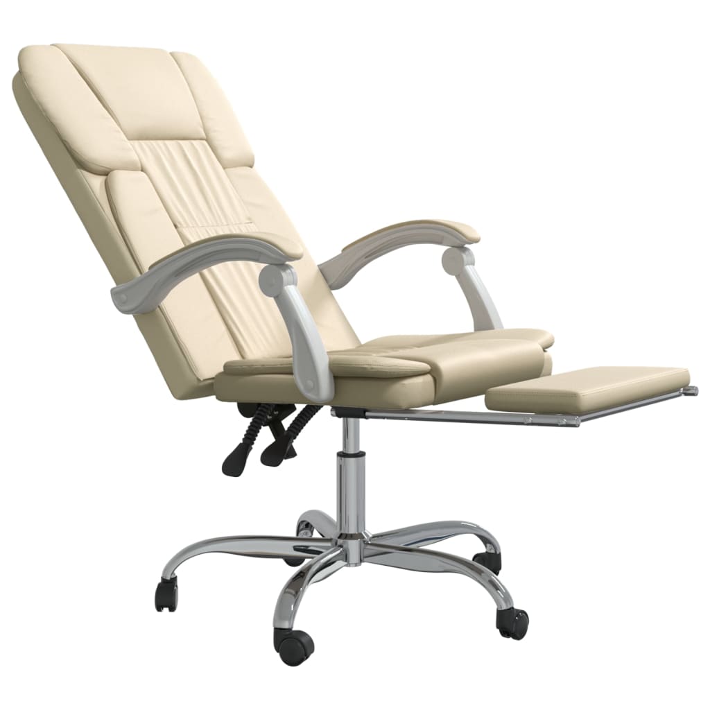 Fauteuil inclinable de bureau Crème Similicuir - XIOS