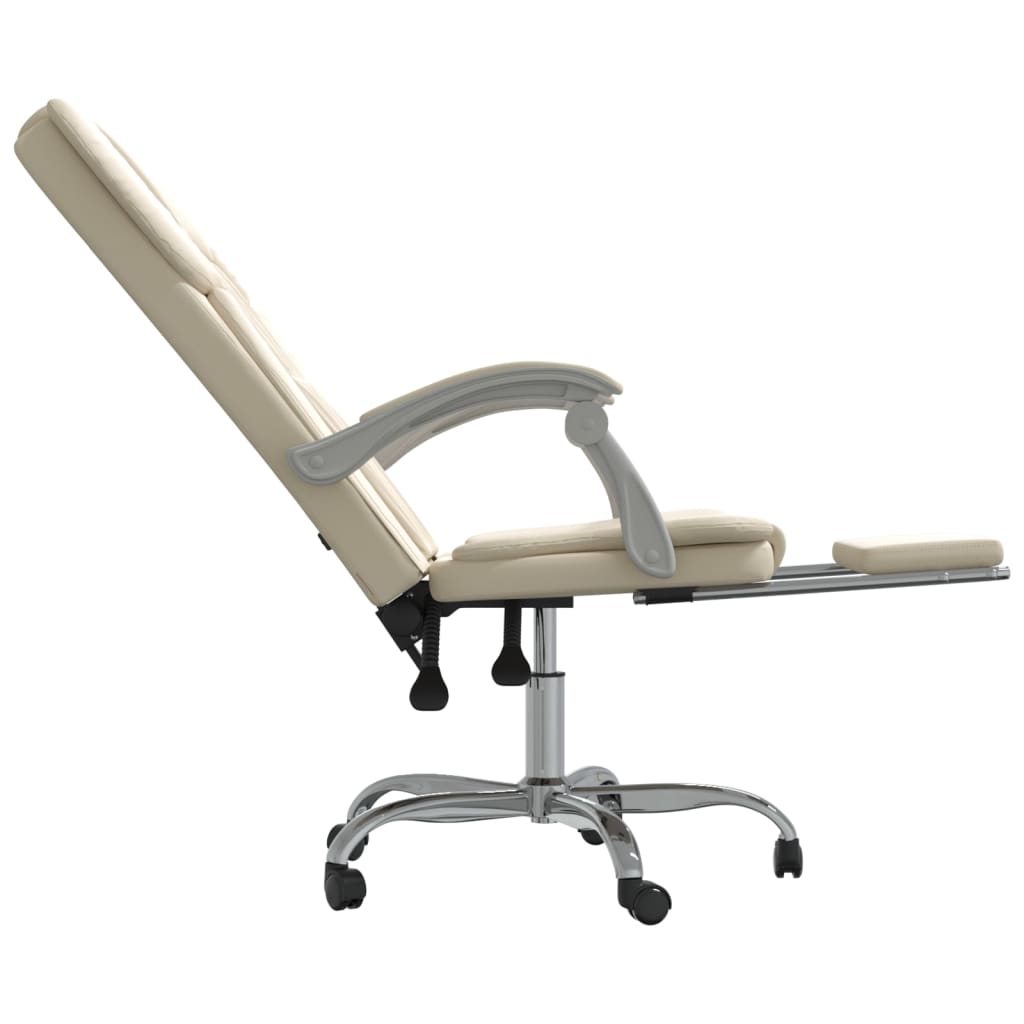 Fauteuil inclinable de bureau Crème Similicuir - XIOS