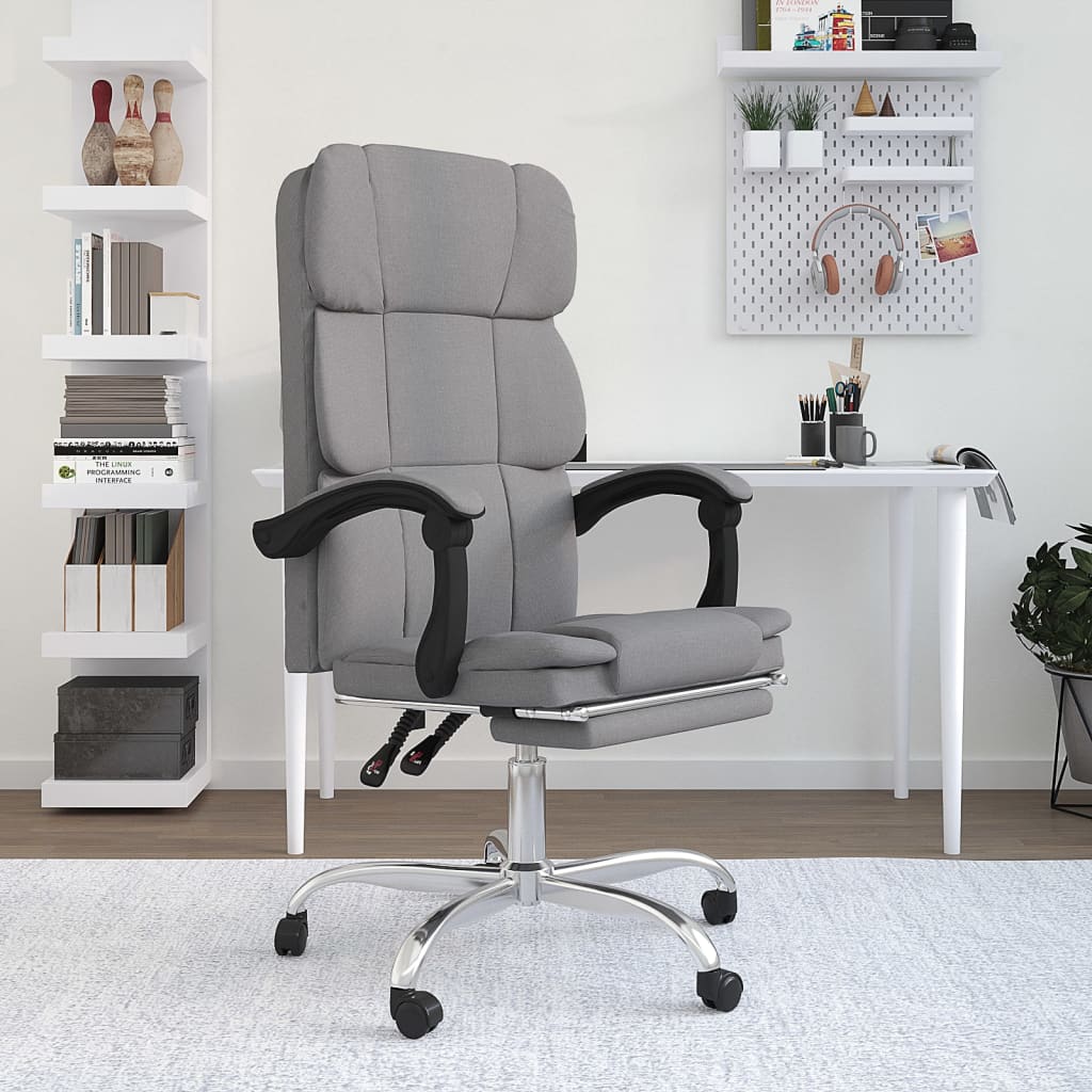 Fauteuil inclinable de bureau Gris clair Tissu - XIOS
