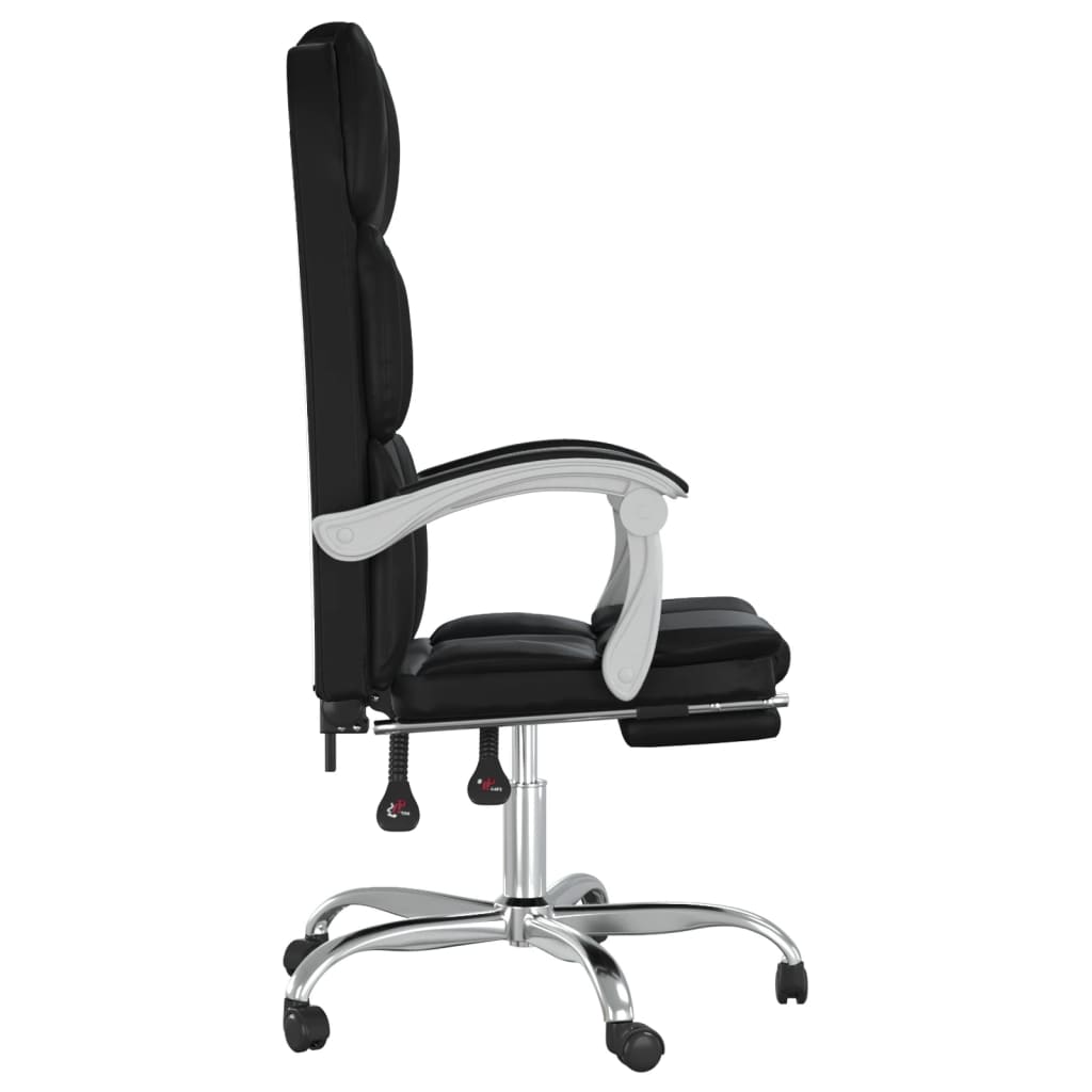 Fauteuil inclinable de bureau Noir Similicuir - XIOS