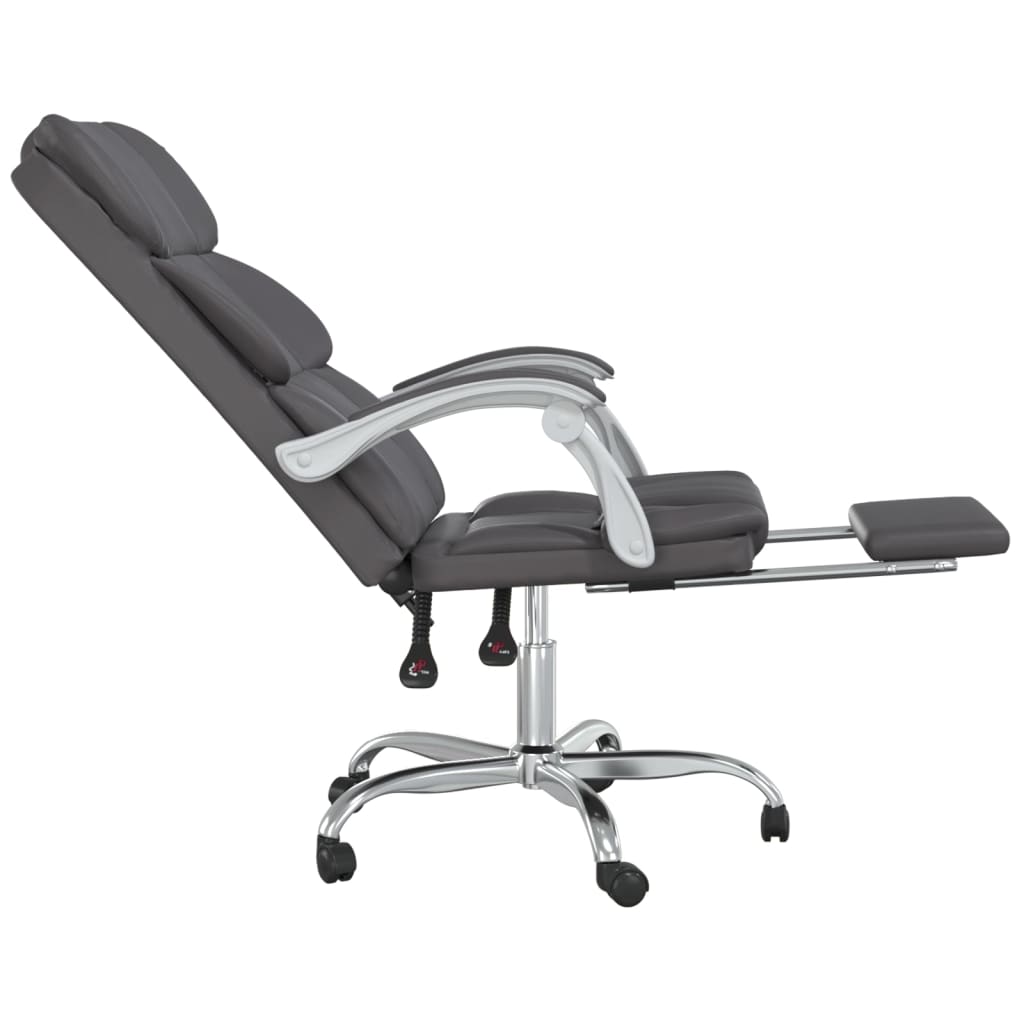 Fauteuil inclinable de bureau Gris Similicuir - XIOS