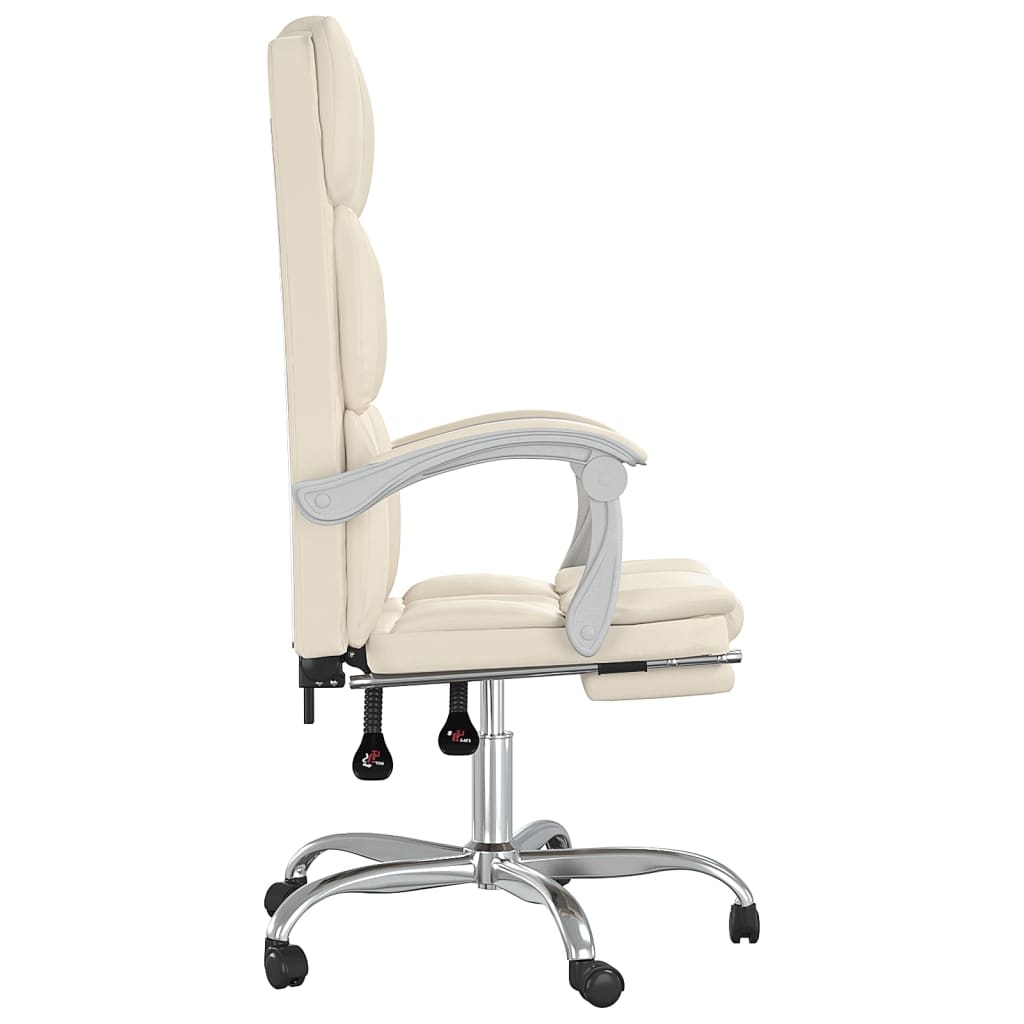 Fauteuil inclinable de bureau Crème Similicuir - XIOS