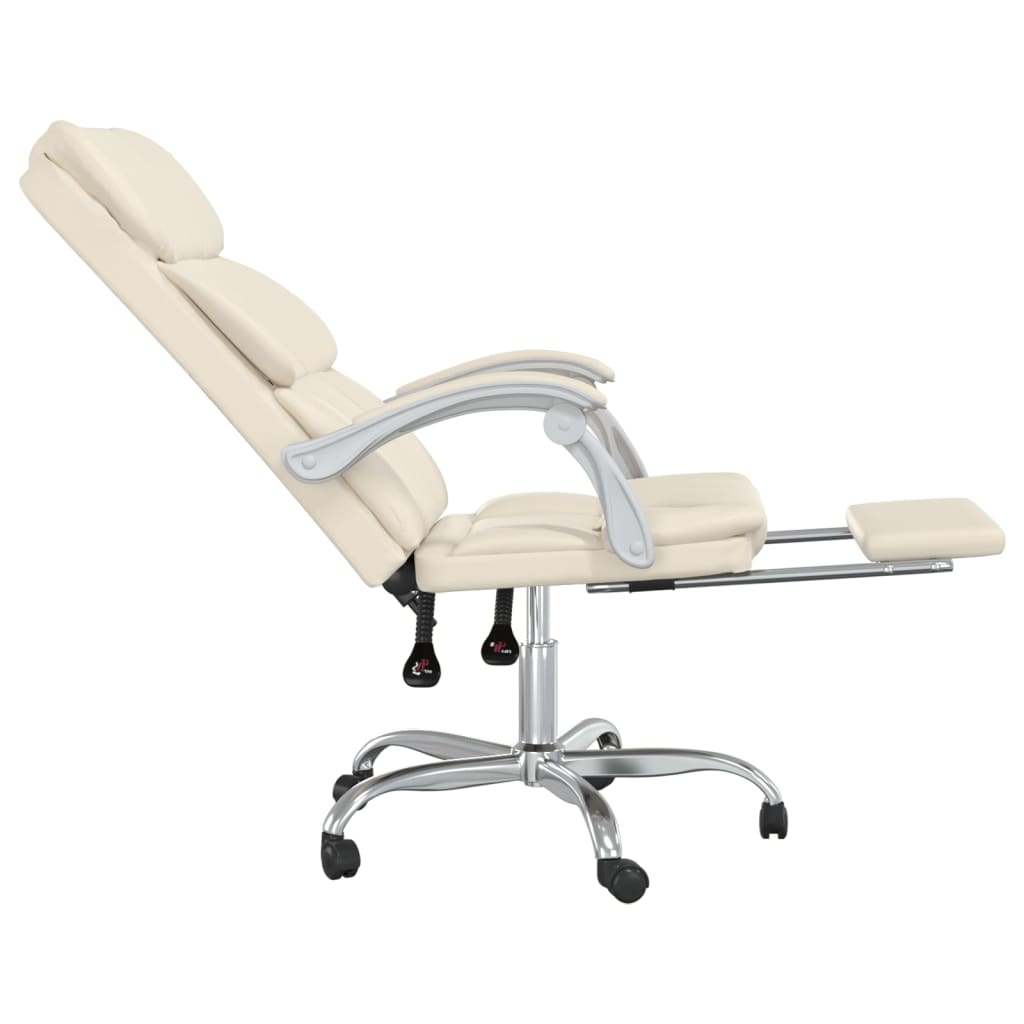 Fauteuil inclinable de bureau Crème Similicuir - XIOS