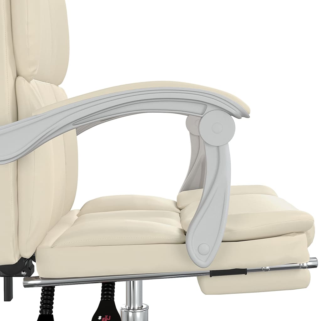 Fauteuil inclinable de bureau Crème Similicuir - XIOS