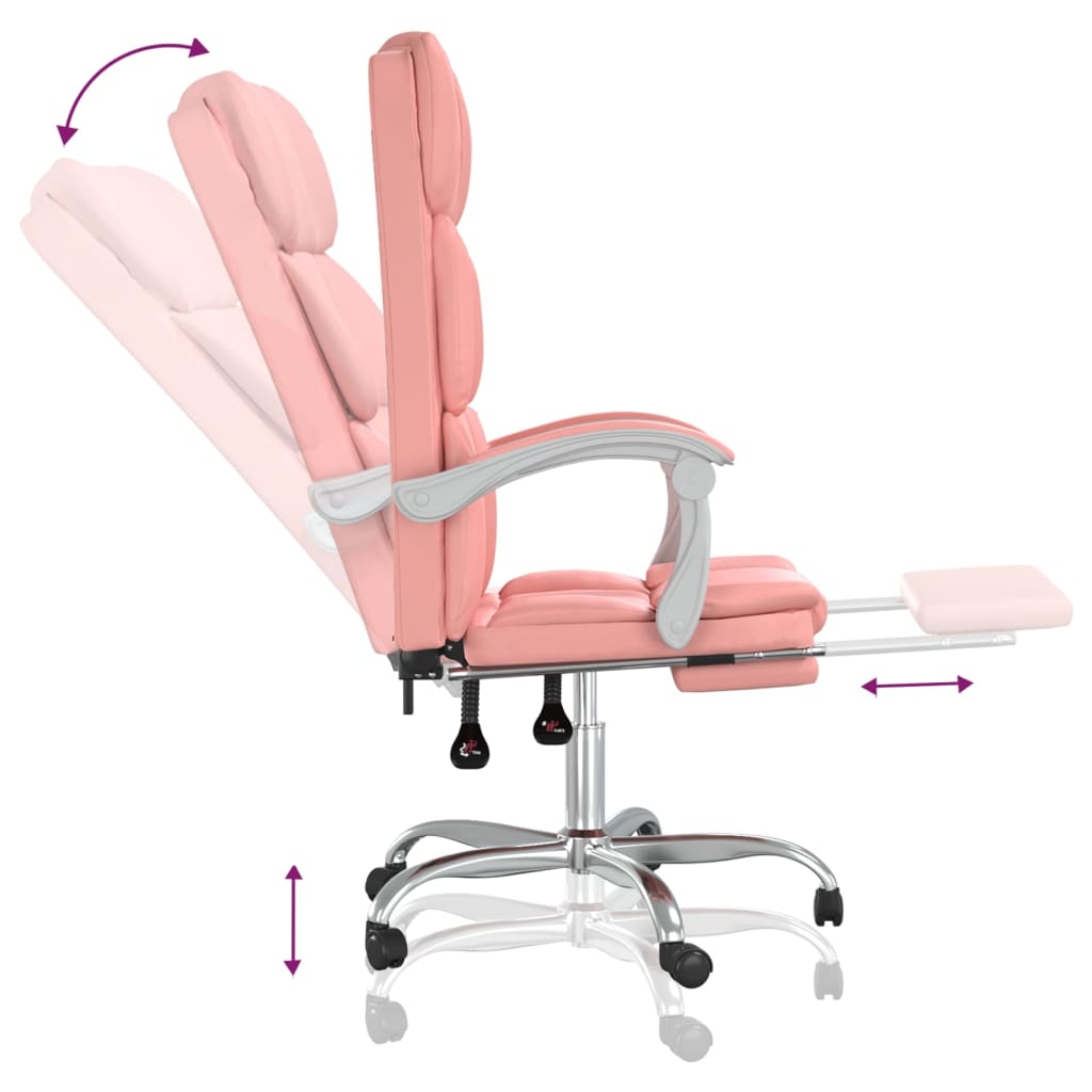 Fauteuil inclinable de bureau Rose Similicuir - XIOS