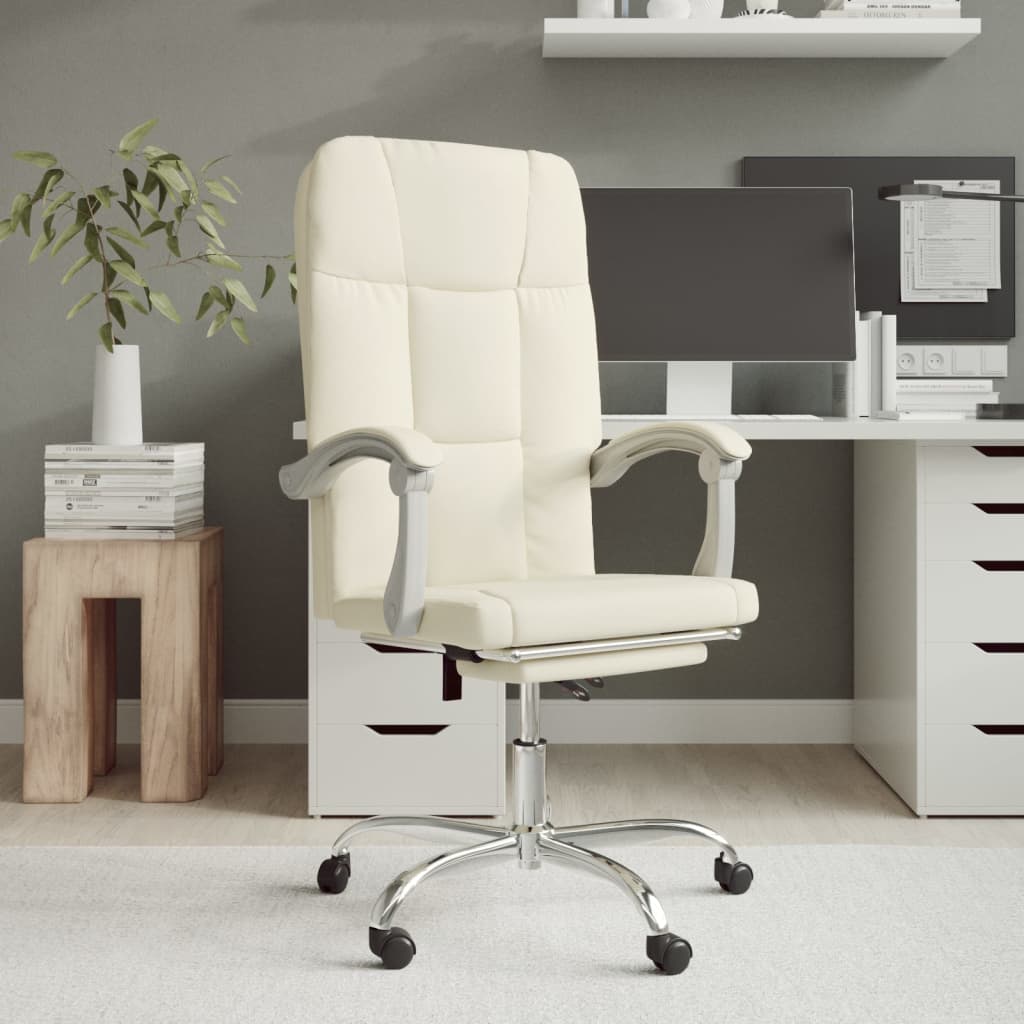 Fauteuil inclinable de bureau Crème Similicuir - XIOS