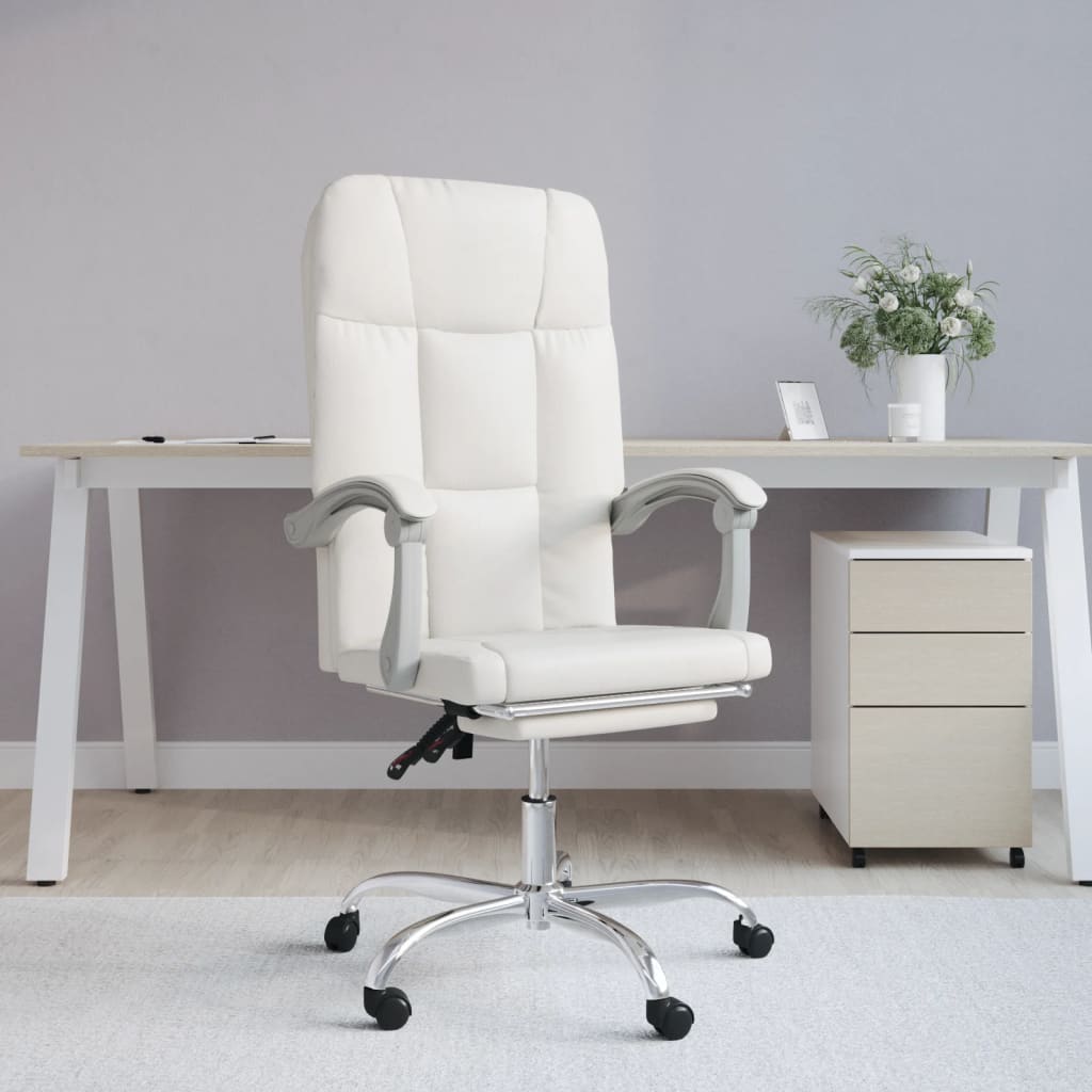 Fauteuil inclinable de bureau Blanc Similicuir - XIOS