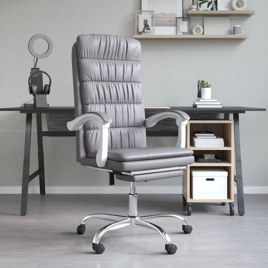 Fauteuil inclinable de bureau Gris Similicuir - XIOS