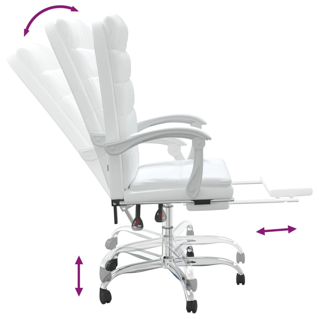 Fauteuil inclinable de bureau Blanc Similicuir - XIOS