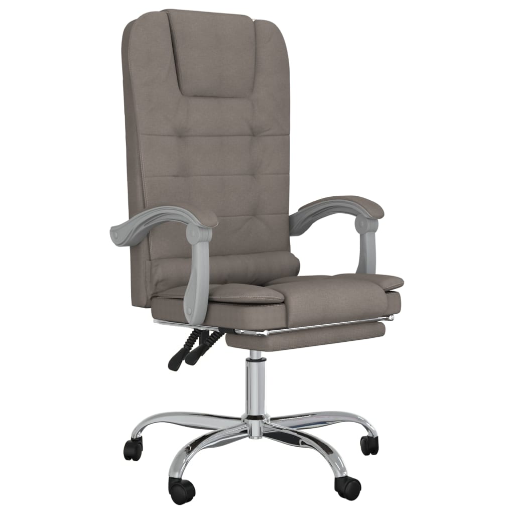 Fauteuil de massage inclinable de bureau Taupe Tissu - XIOS