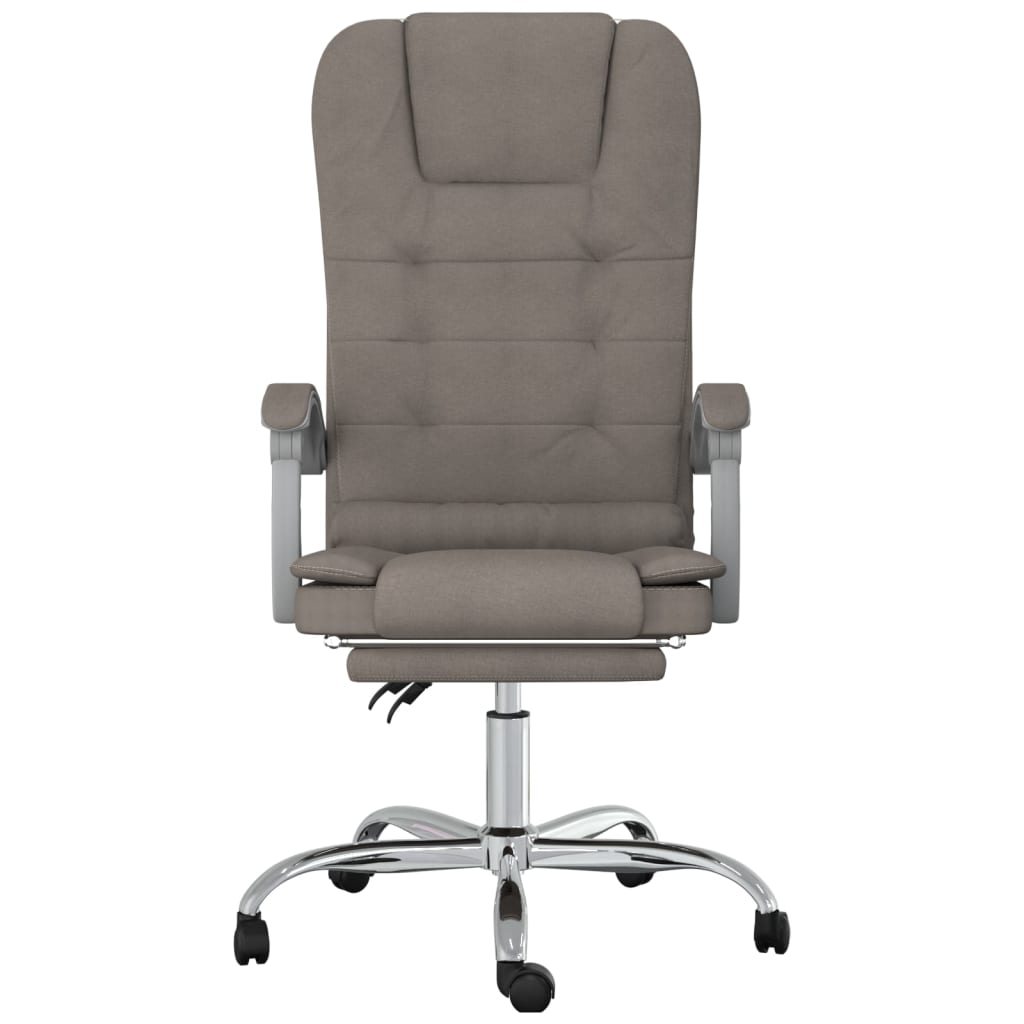 Fauteuil de massage inclinable de bureau Taupe Tissu - XIOS