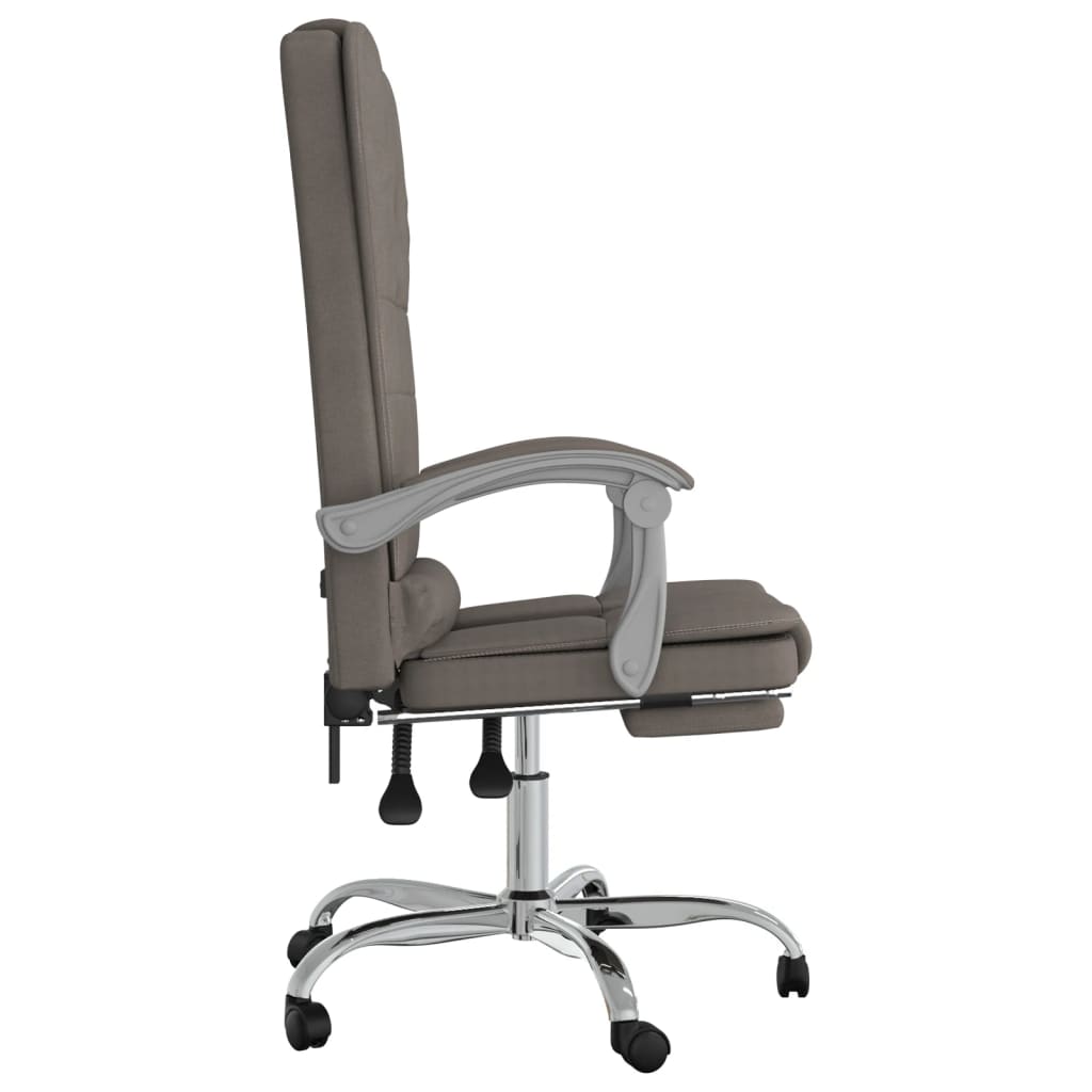 Fauteuil de massage inclinable de bureau Taupe Tissu - XIOS