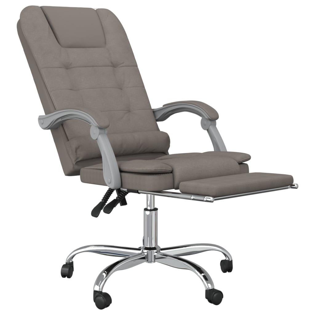 Fauteuil de massage inclinable de bureau Taupe Tissu - XIOS