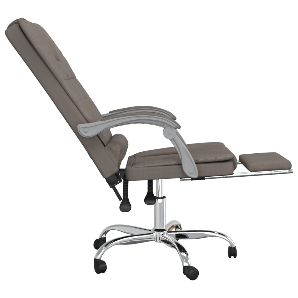 Fauteuil de massage inclinable de bureau Taupe Tissu - XIOS