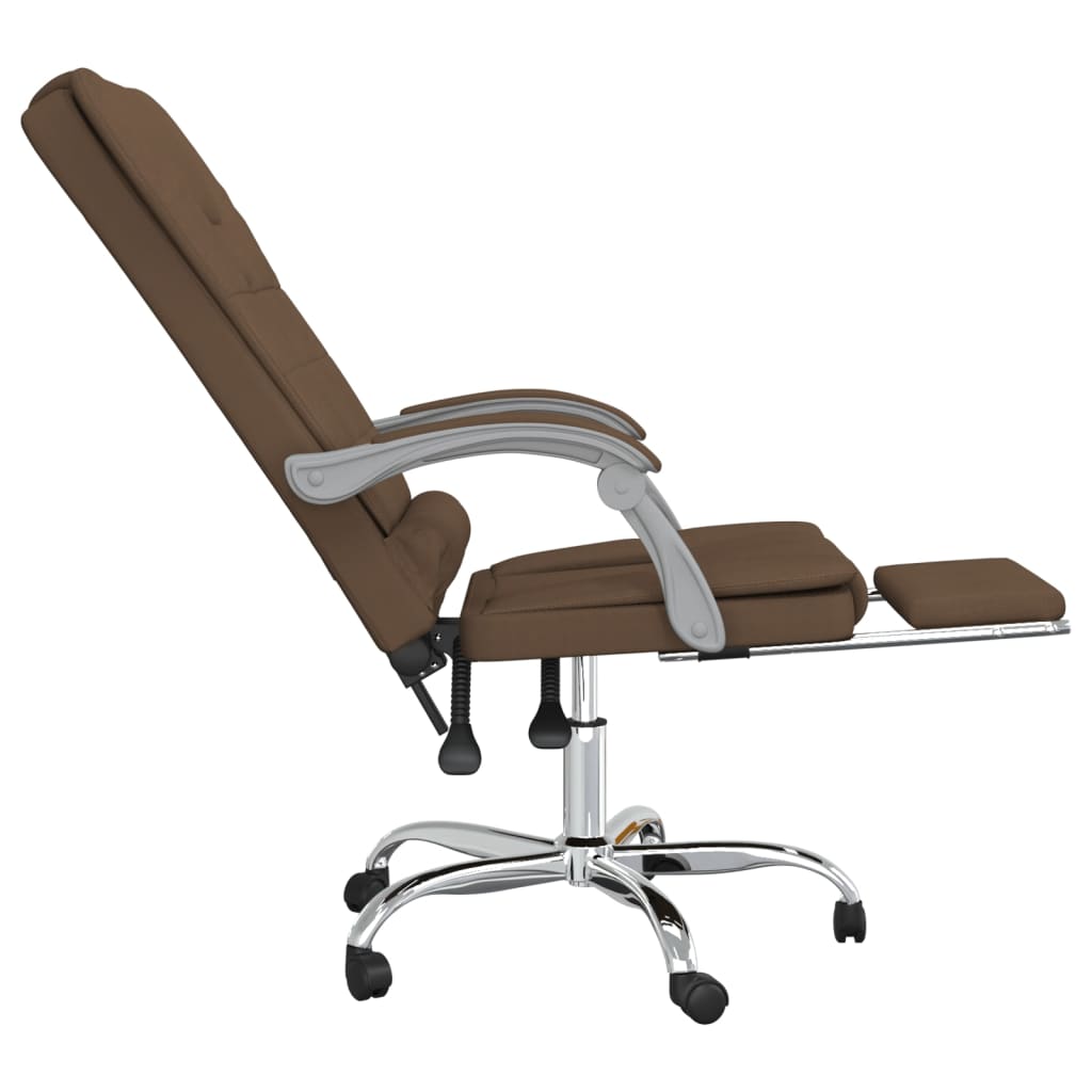 Fauteuil de massage inclinable de bureau Marron Tissu - XIOS