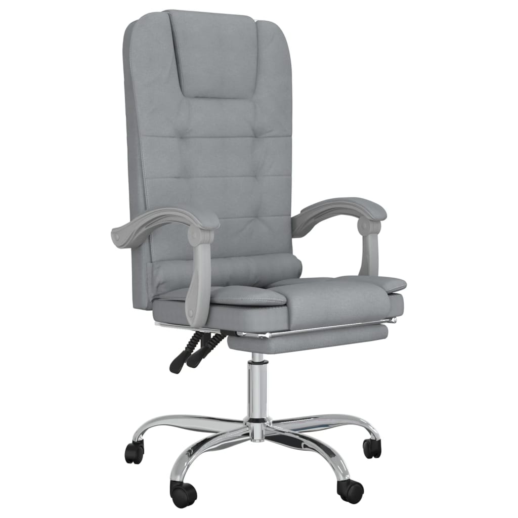 Fauteuil de massage inclinable de bureau Gris clair Tissu - XIOS