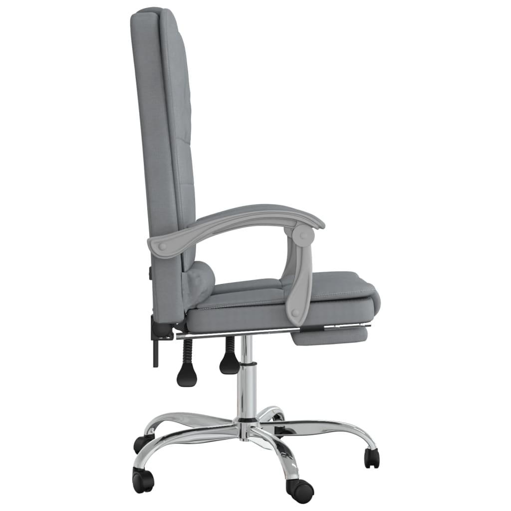 Fauteuil de massage inclinable de bureau Gris clair Tissu - XIOS
