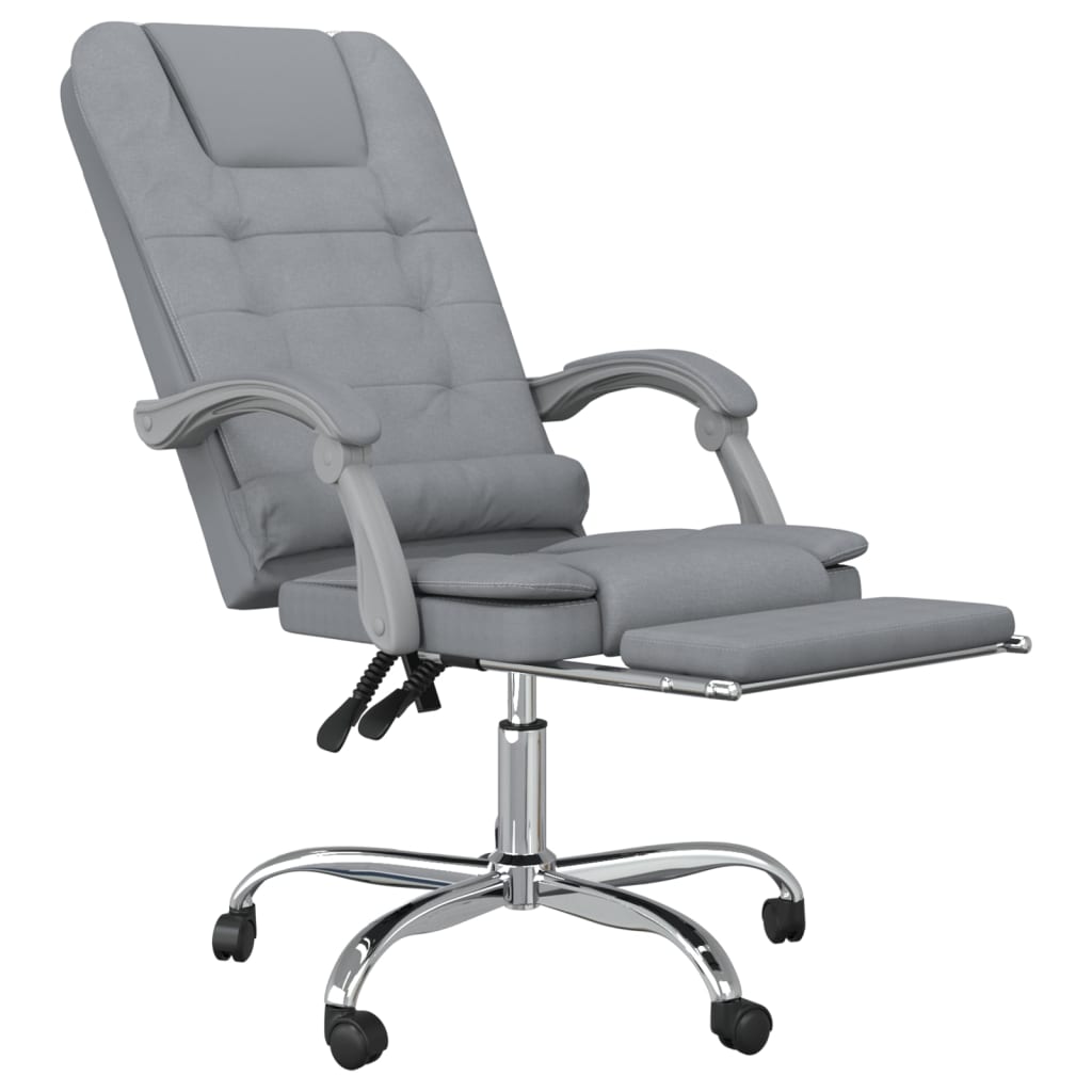 Fauteuil de massage inclinable de bureau Gris clair Tissu - XIOS