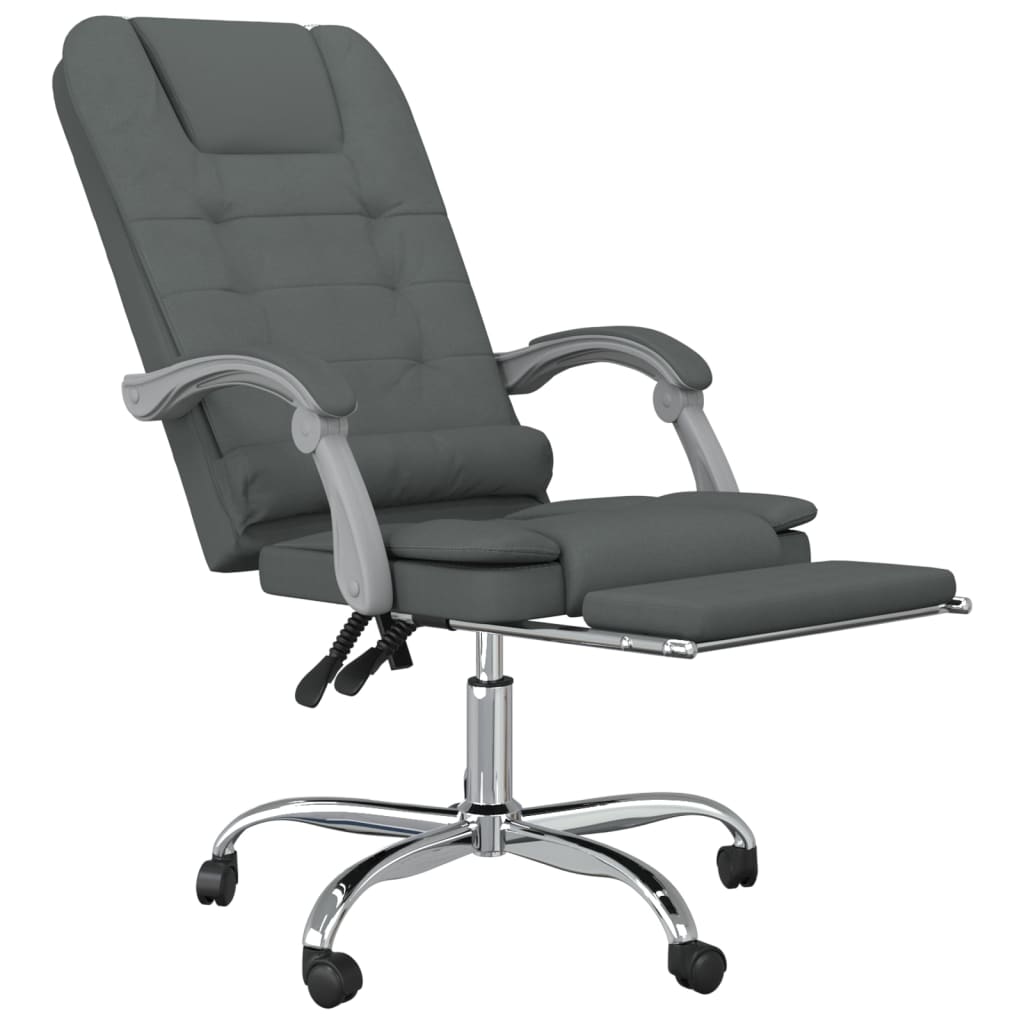 Fauteuil de massage inclinable de bureau Gris foncé Tissu - XIOS