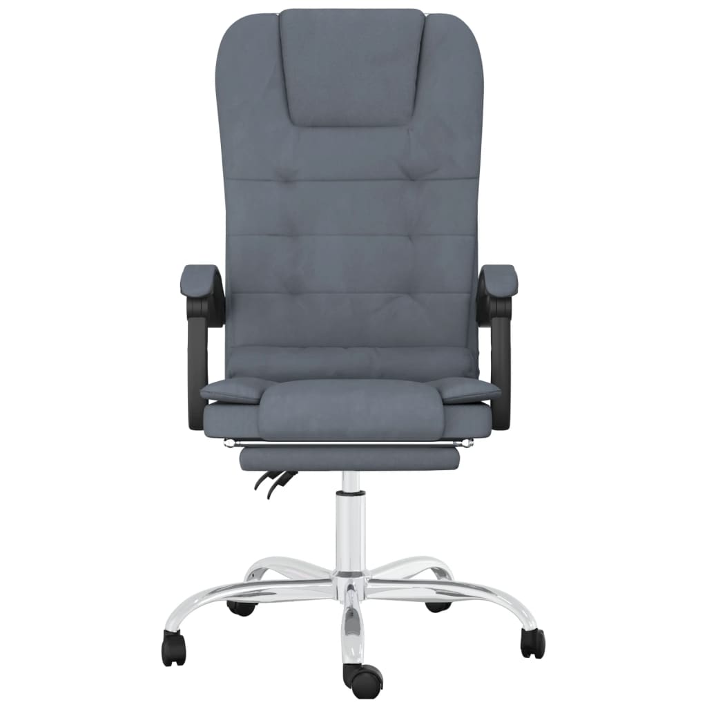 Fauteuil de massage inclinable de bureau Gris foncé Velours - XIOS