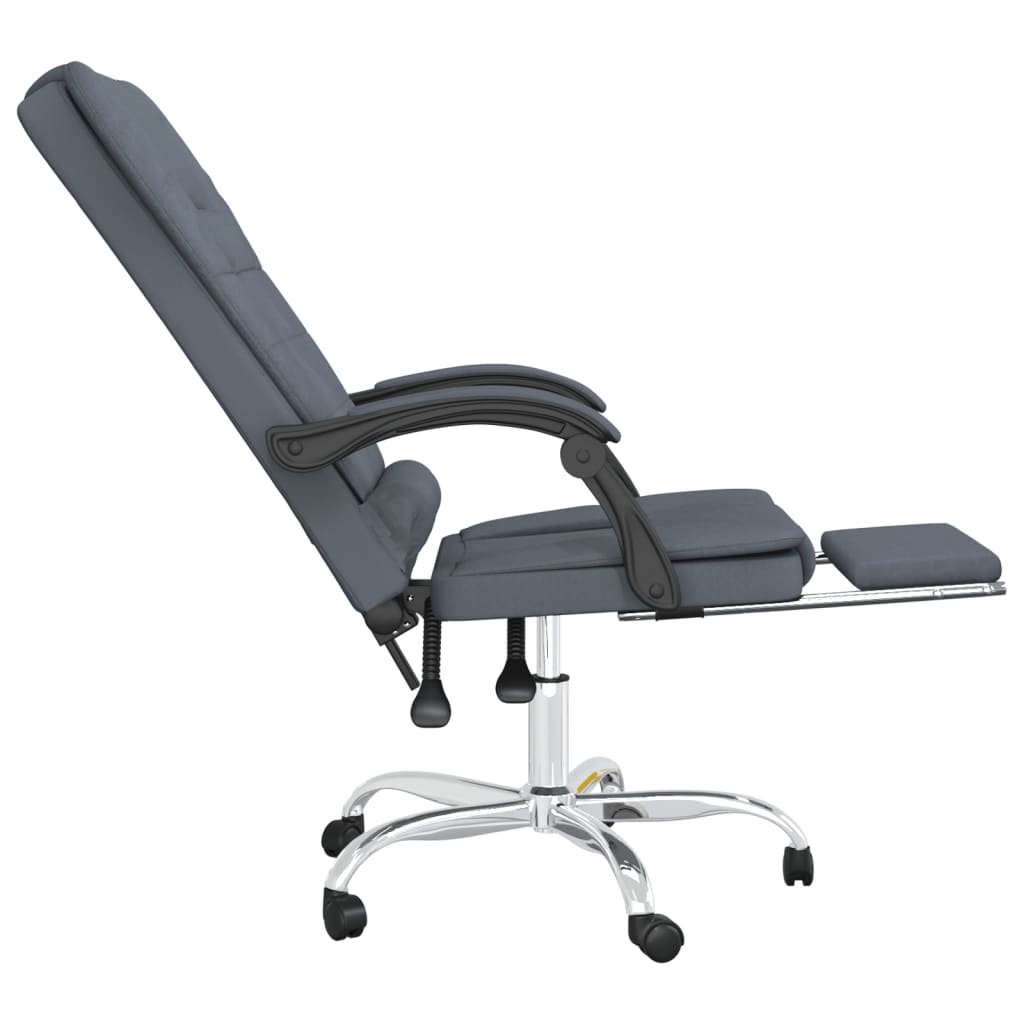 Fauteuil de massage inclinable de bureau Gris foncé Velours - XIOS