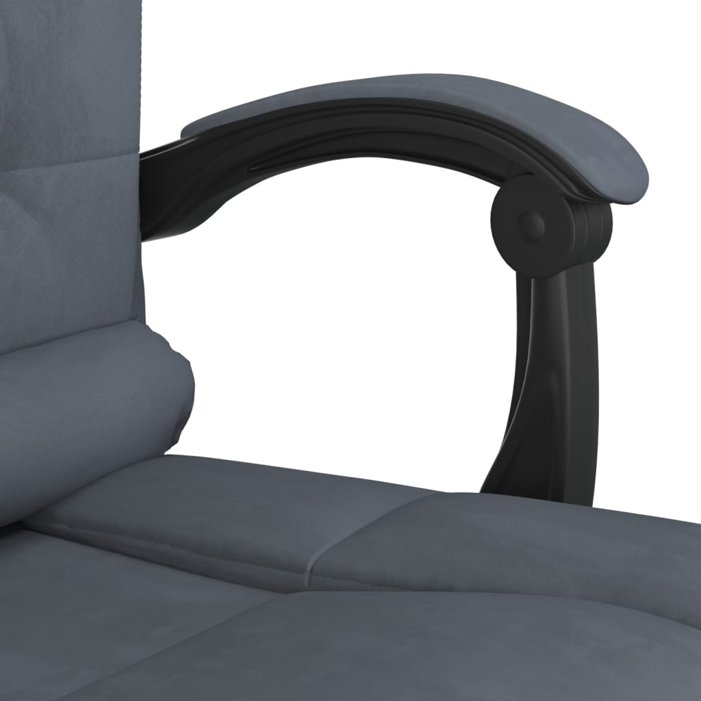 Fauteuil de massage inclinable de bureau Gris foncé Velours - XIOS