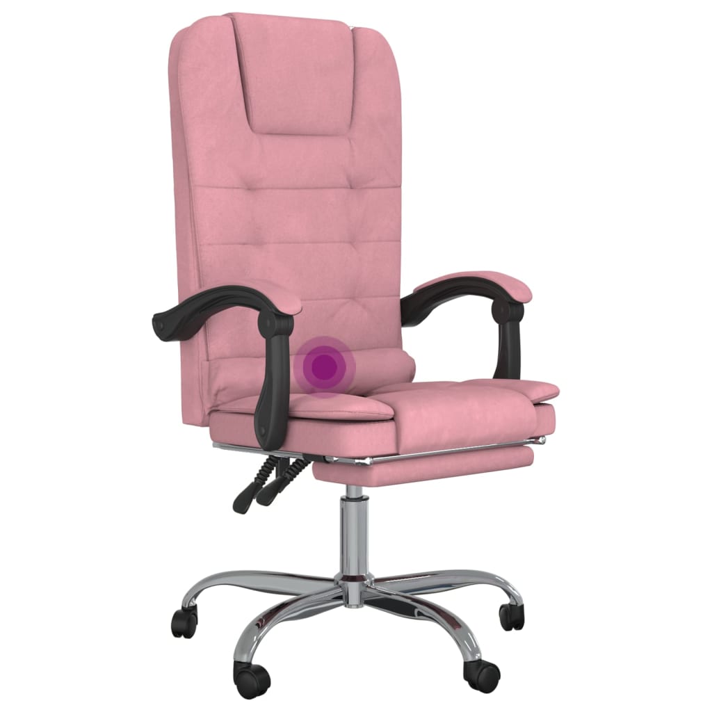 Fauteuil de massage inclinable de bureau Rose Velours - XIOS