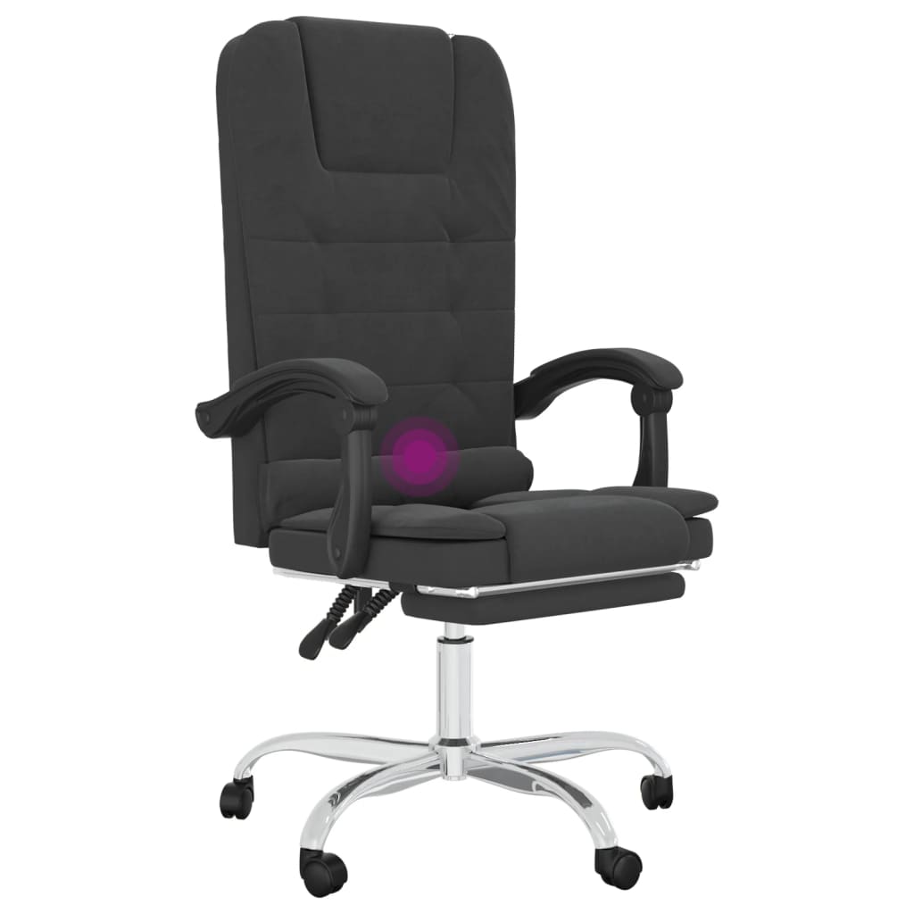 Fauteuil de massage inclinable de bureau Noir Similicuir - XIOS