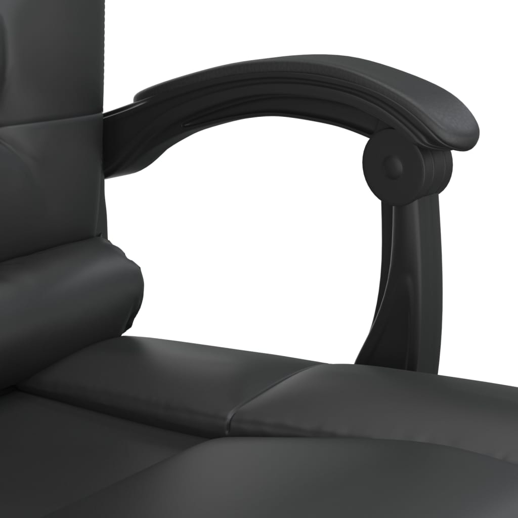Fauteuil de massage inclinable de bureau Noir Similicuir - XIOS