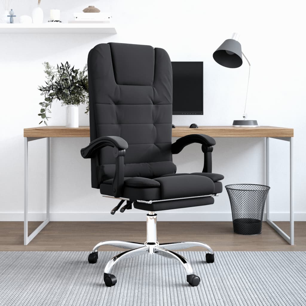 Fauteuil de massage inclinable de bureau Noir Similicuir - XIOS