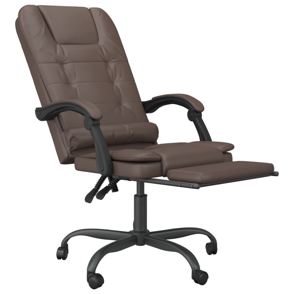 Fauteuil de massage inclinable de bureau Marron Similicuir - XIOS