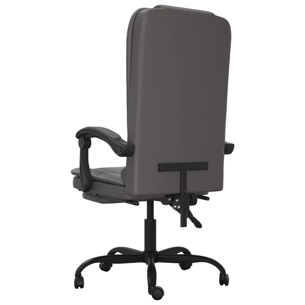 Fauteuil de massage inclinable de bureau Gris Similicuir - XIOS