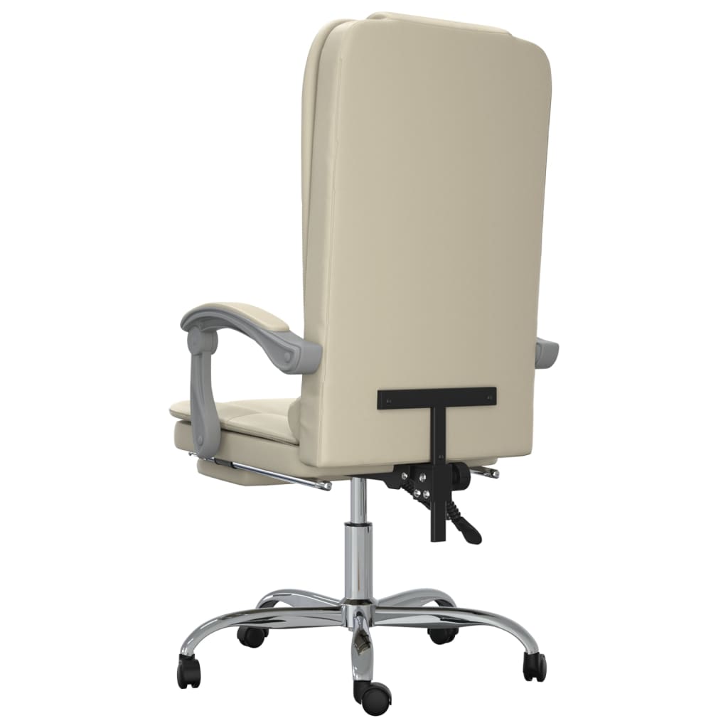 Fauteuil de massage inclinable de bureau Crème Similicuir - XIOS