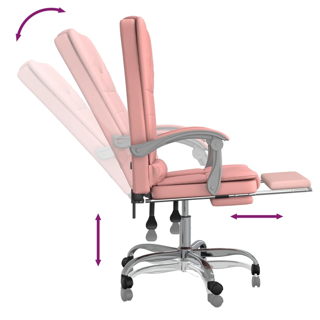 Fauteuil de massage inclinable de bureau Rose Similicuir - XIOS