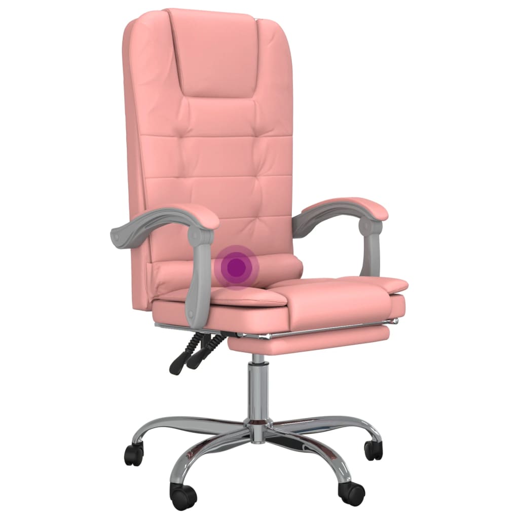 Fauteuil de massage inclinable de bureau Rose Similicuir - XIOS