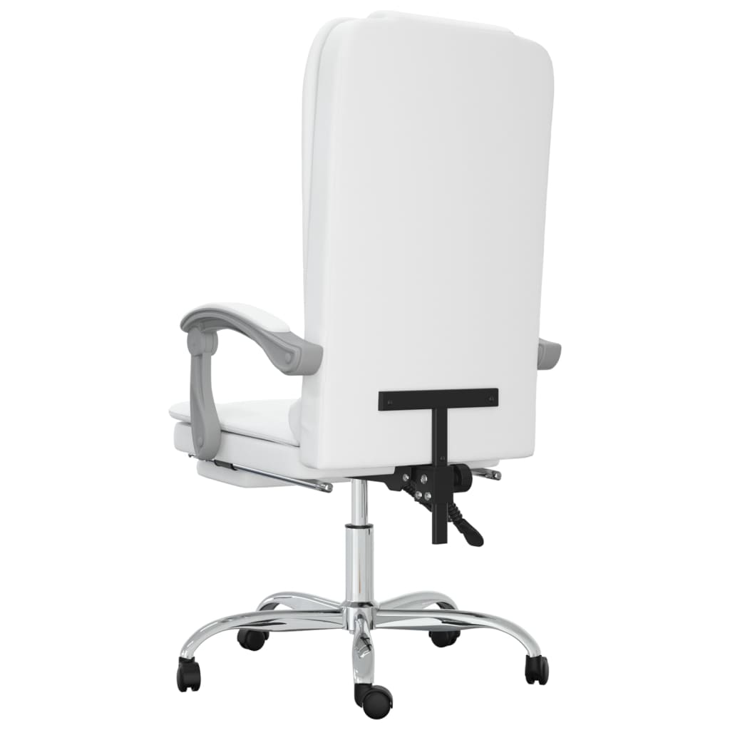 Fauteuil de massage inclinable de bureau Blanc Similicuir - XIOS