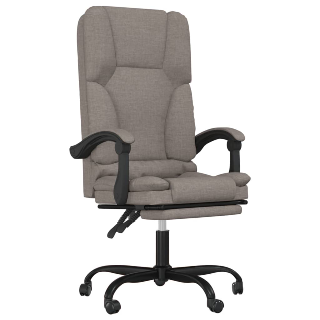 Fauteuil de massage inclinable de bureau Taupe Tissu - XIOS