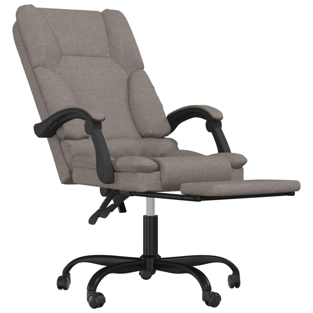 Fauteuil de massage inclinable de bureau Taupe Tissu - XIOS