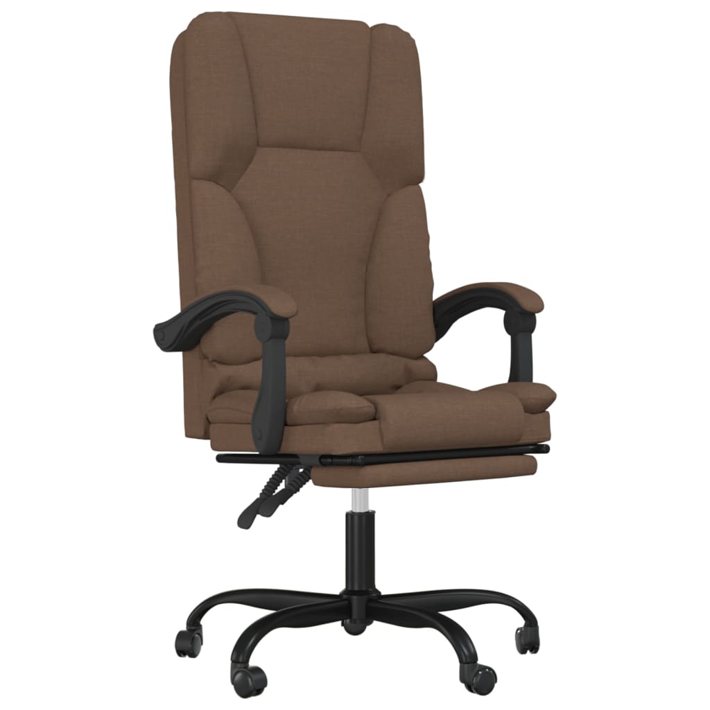 Fauteuil de massage inclinable de bureau Marron Tissu - XIOS