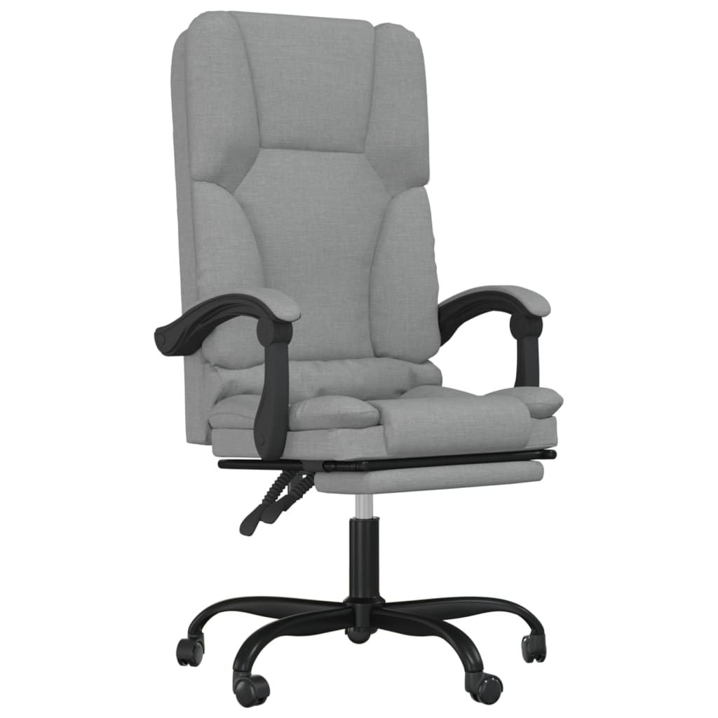 Fauteuil de massage inclinable de bureau Gris clair Tissu - XIOS