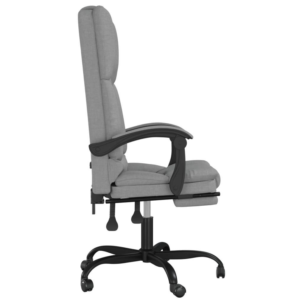 Fauteuil de massage inclinable de bureau Gris clair Tissu - XIOS