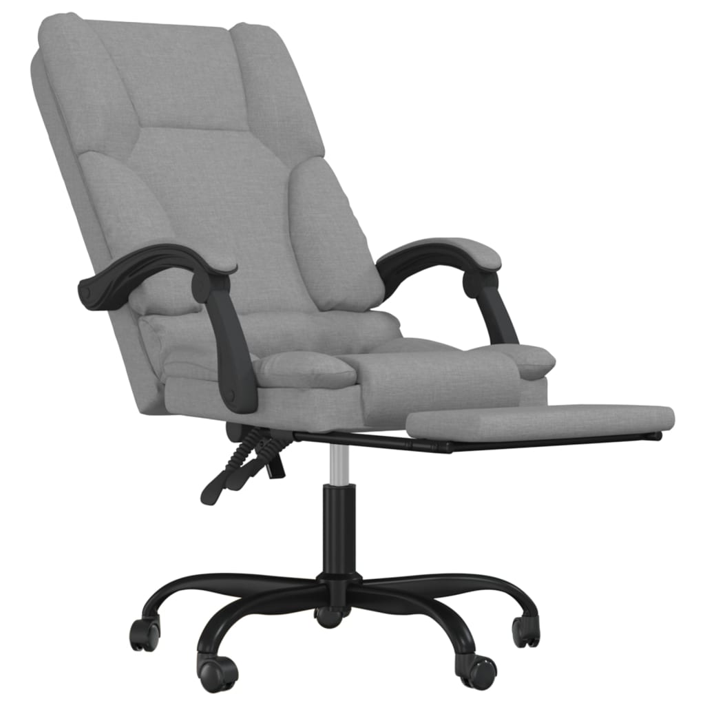 Fauteuil de massage inclinable de bureau Gris clair Tissu - XIOS