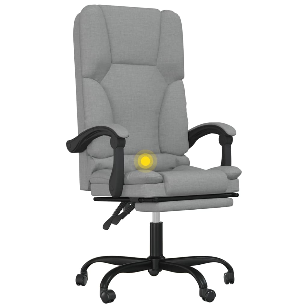 Fauteuil de massage inclinable de bureau Gris clair Tissu - XIOS